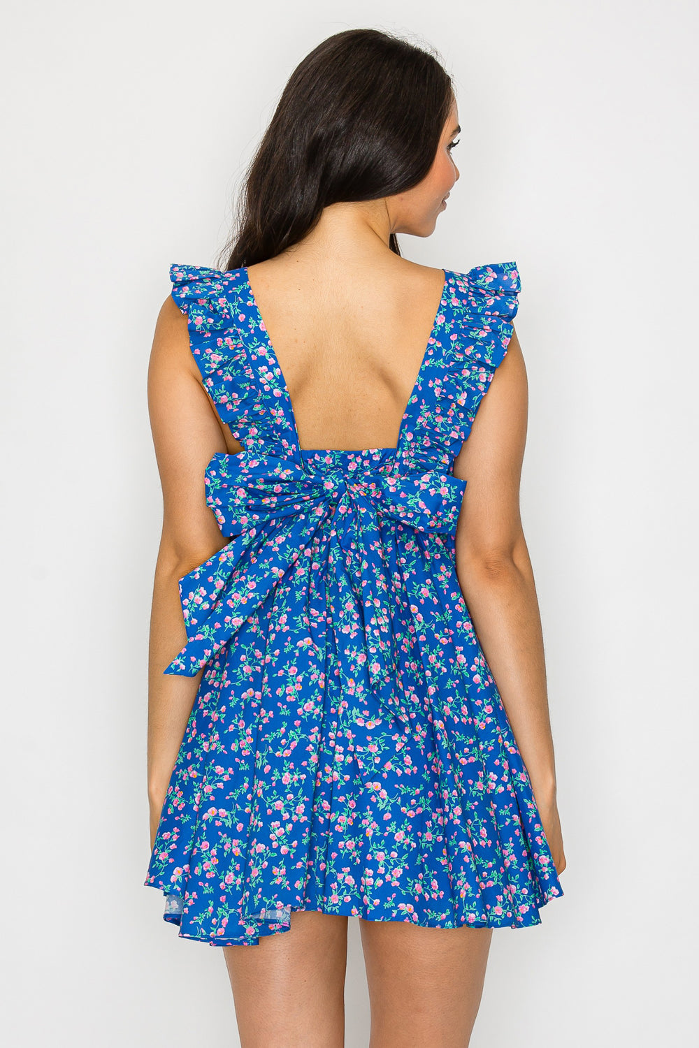 Blossom Twilight Tie Back Short Dress