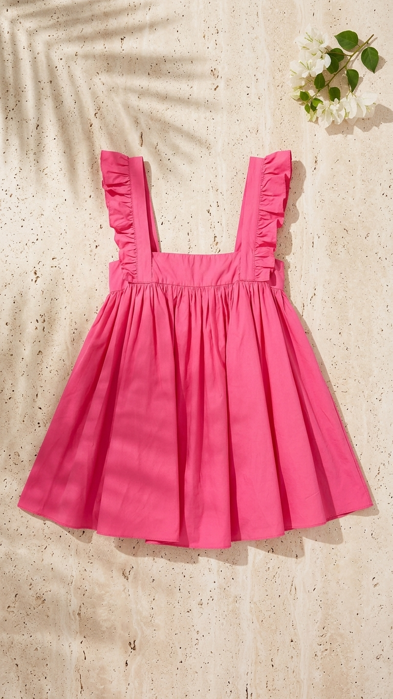 Fuchsia Bettina Dress, Fuchsia Bettina, women's dress, floral print, abstract print, resortwear style by Meet Me in Santorini