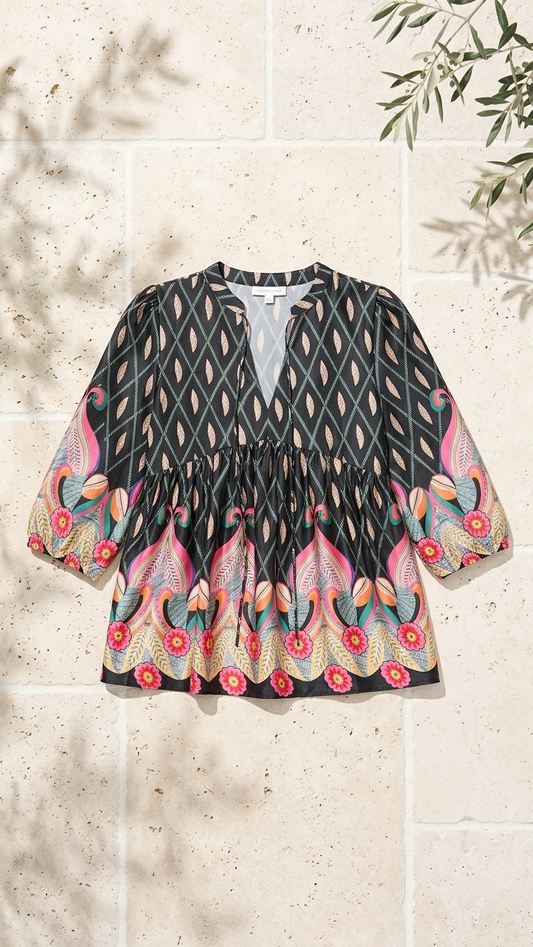 Feather Black Tulsa Top