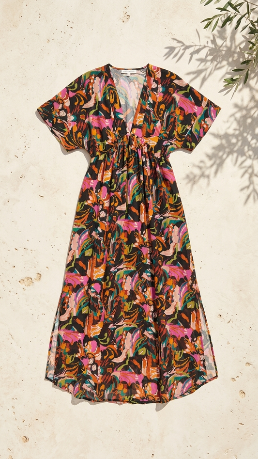 Black Ikat Andre Dress