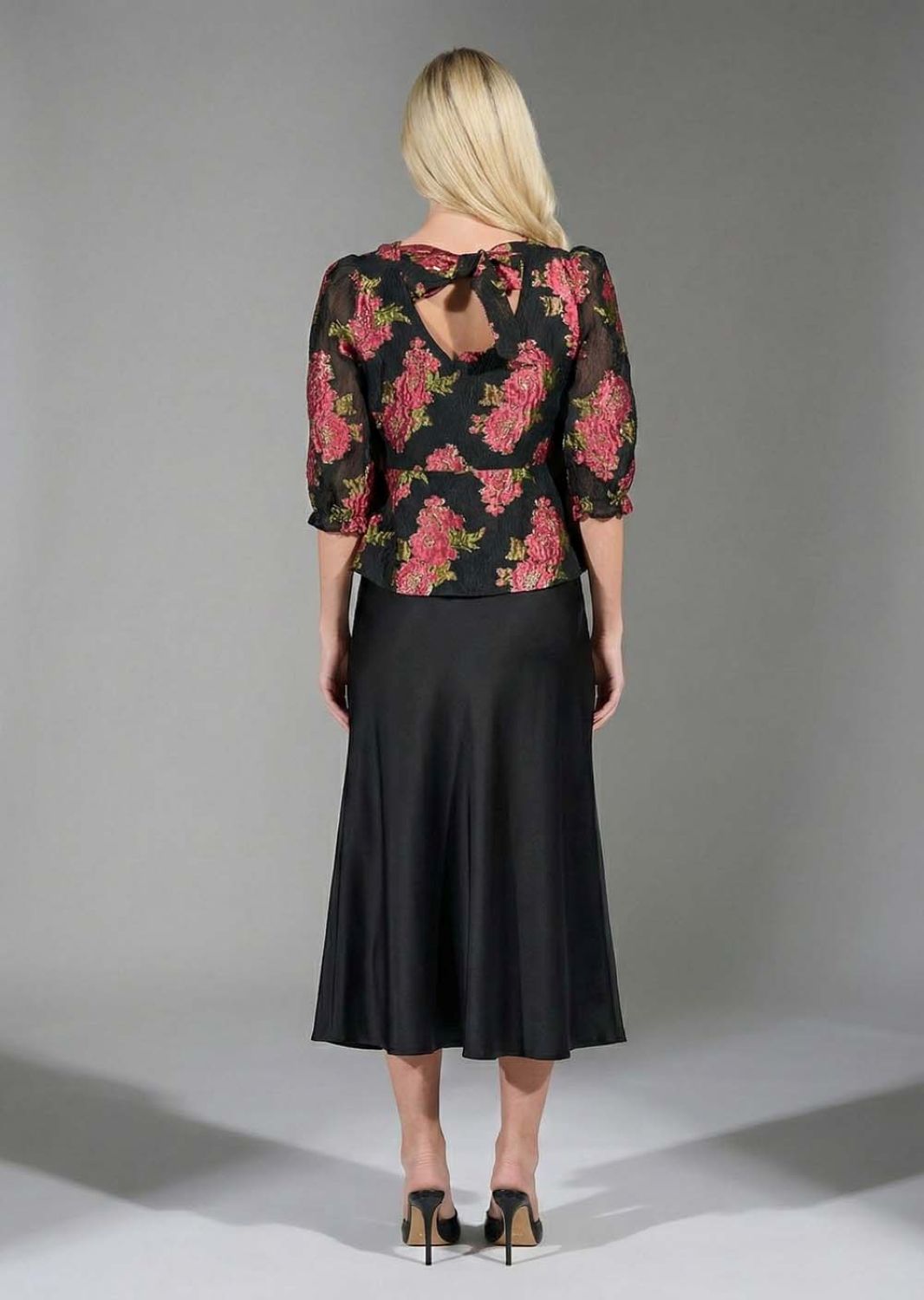 Scarlet Blossom Noir Blouse