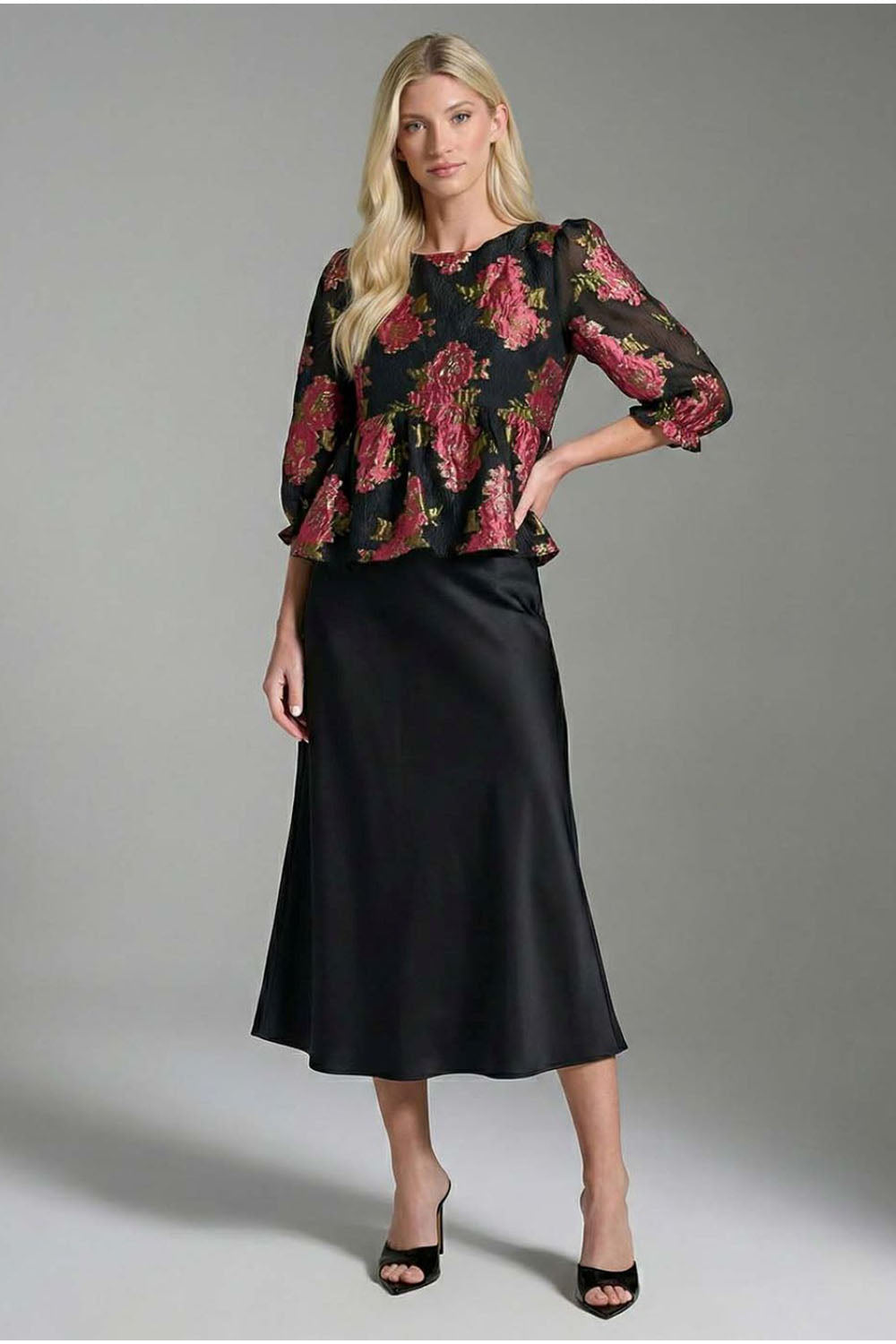Scarlet Blossom Noir Blouse