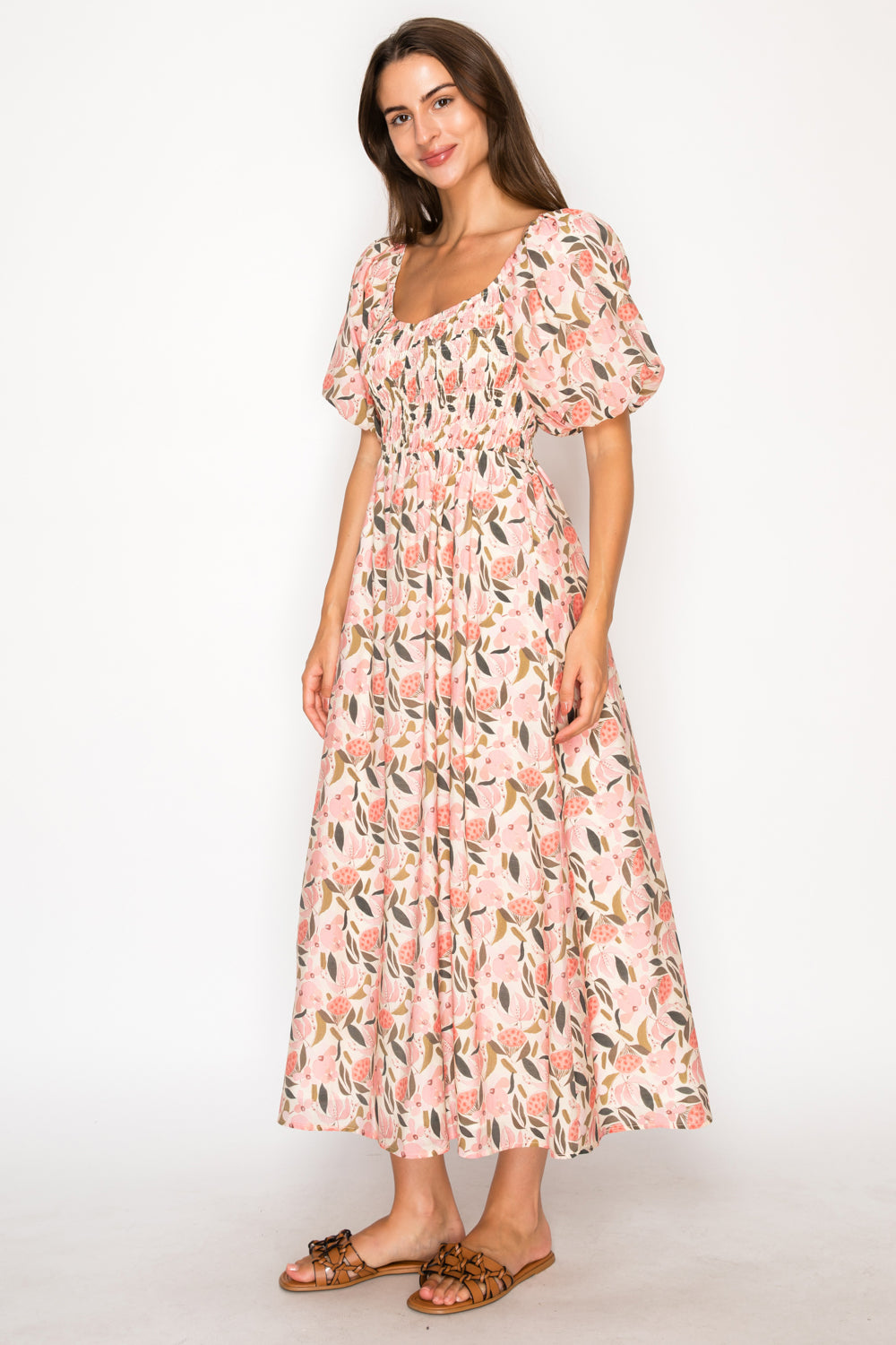 Peony Glow Maxi Dress