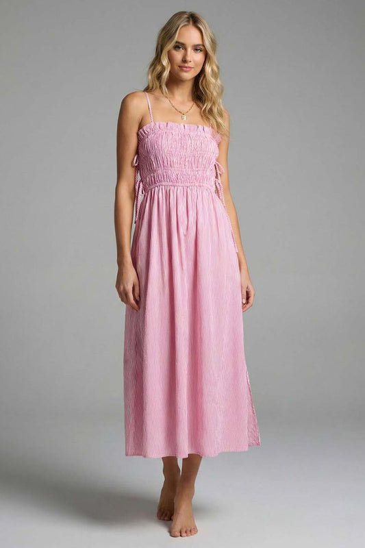 Berry Burst Stripe Maxi Dress