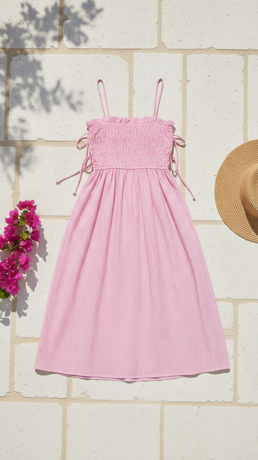 Berry Burst Stripe Maxi Dress