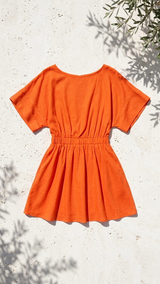 Sunset Glow Short Dress, Sunset Glow Short, women's matching set, resortwear style, feminine boutique style by Meet Me in Santorini