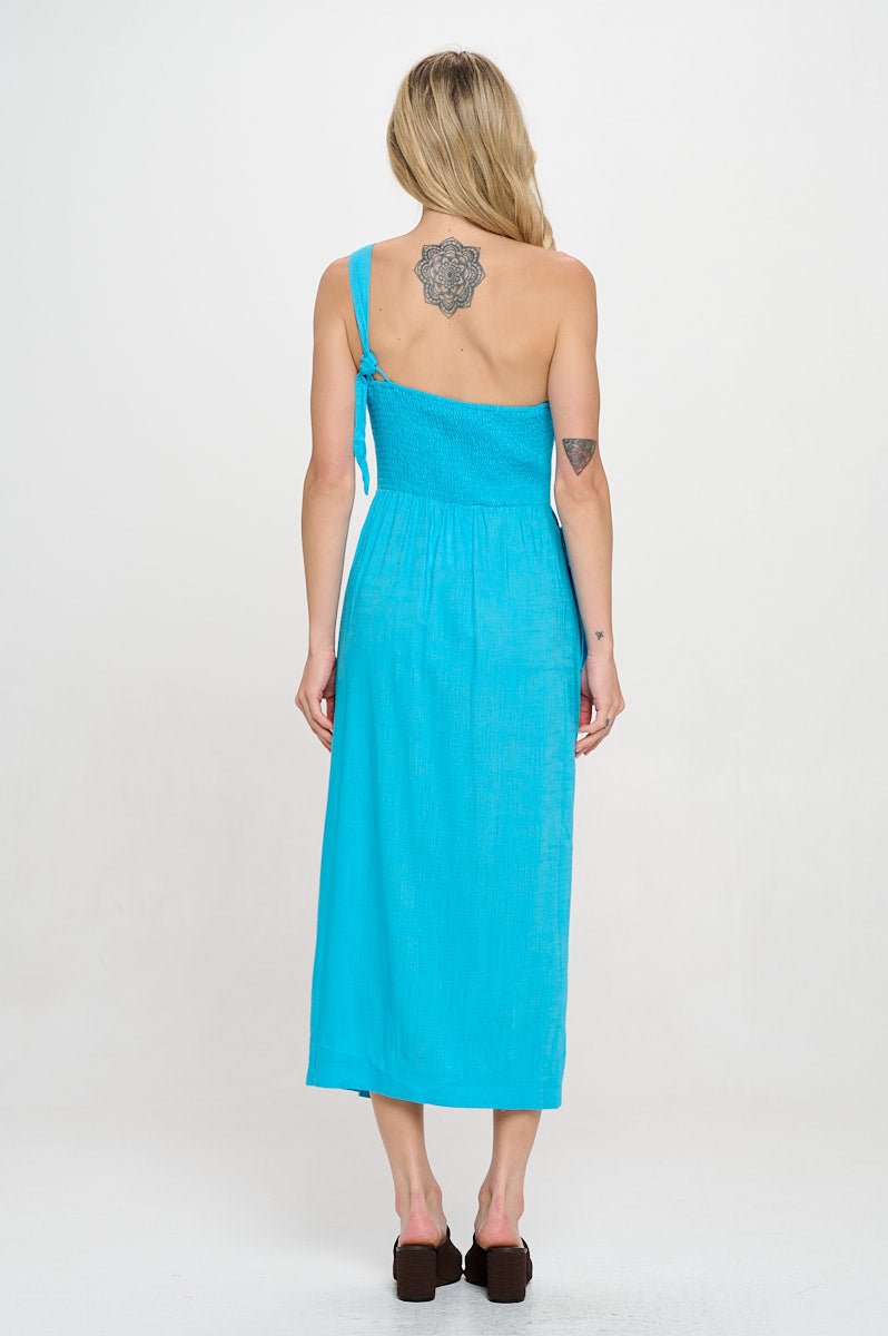 Aegean Sky Wrap Midi Dress