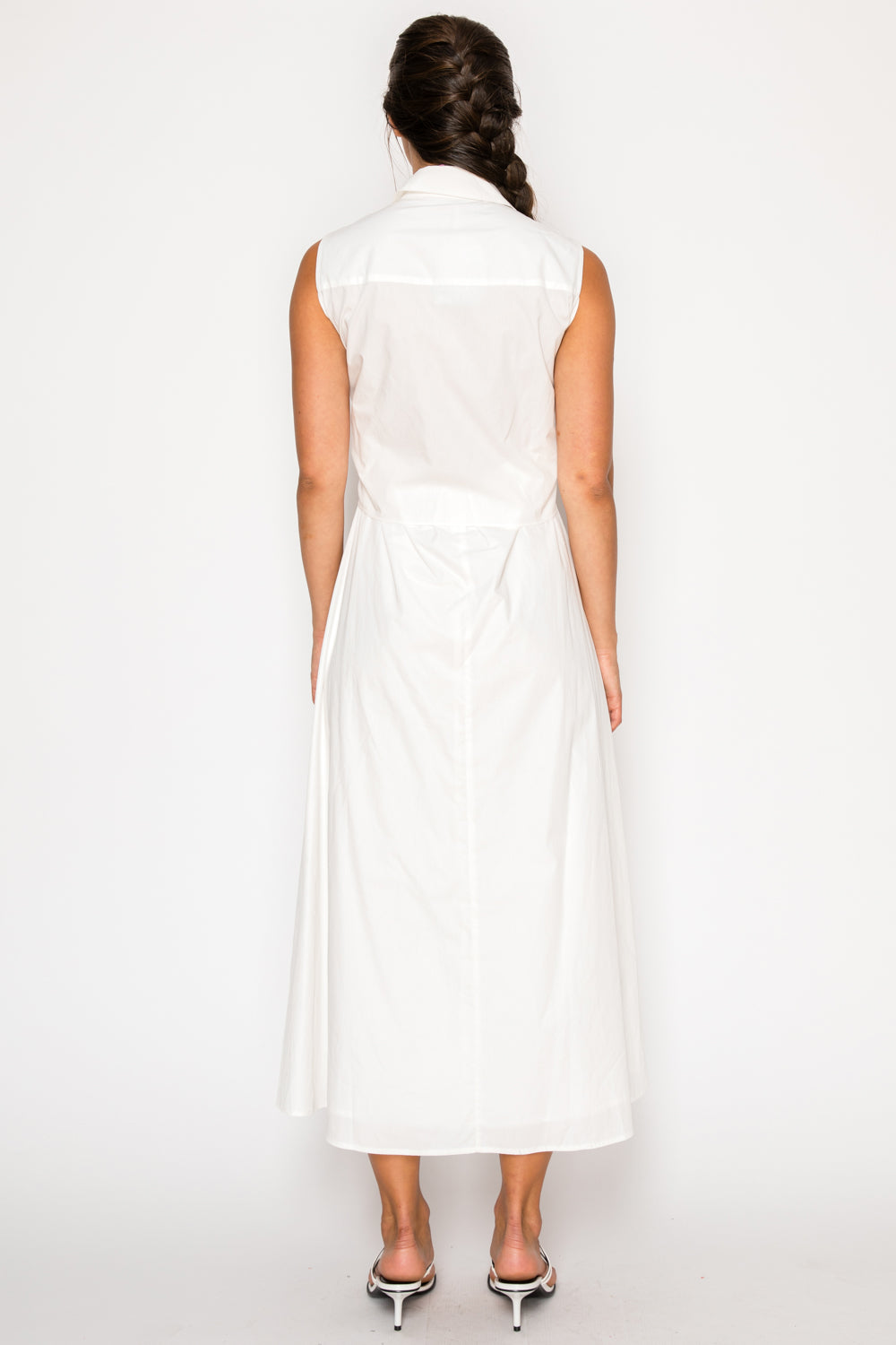 White Poplin Shirt Dress