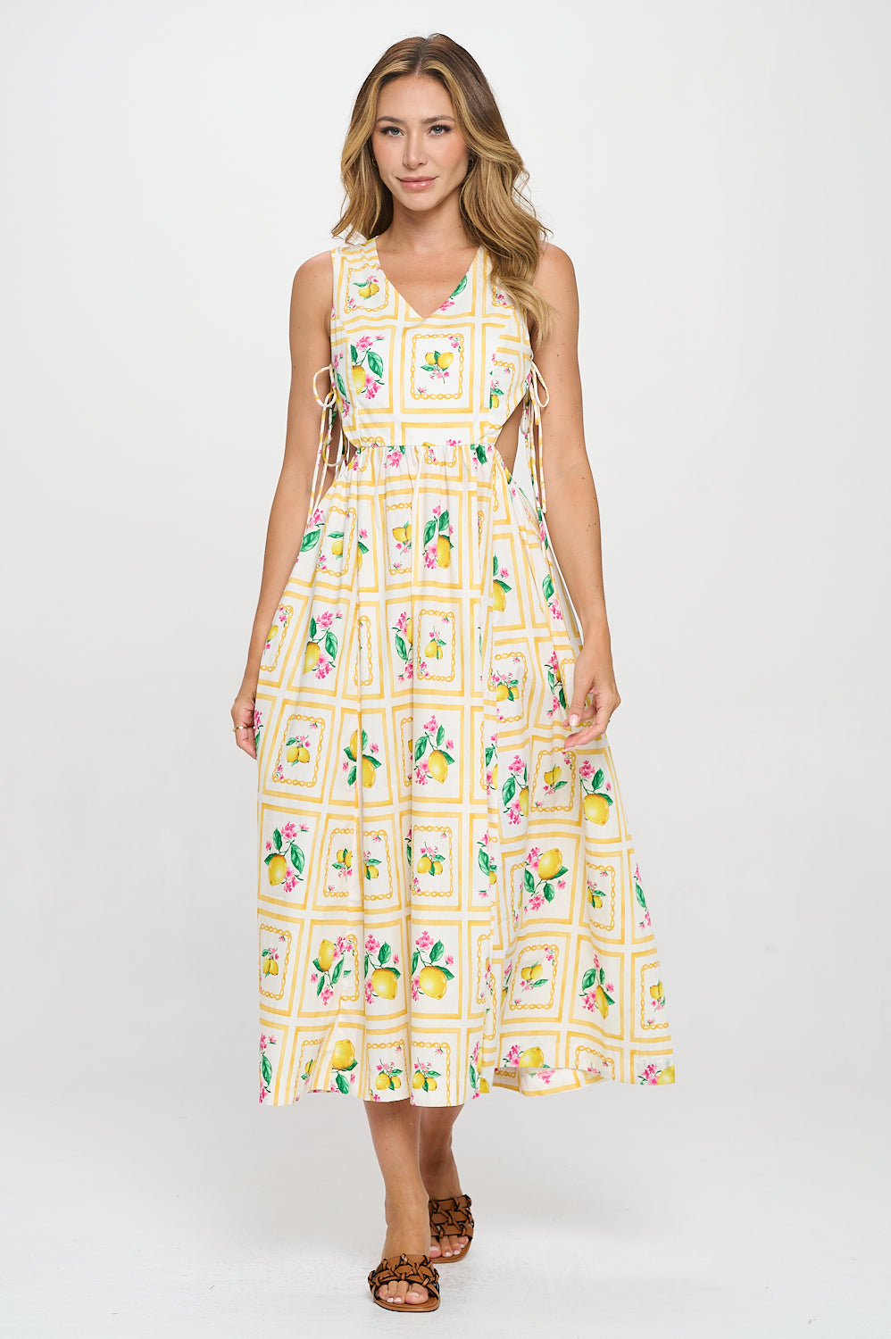 Santorini Citrus Maxi Dress