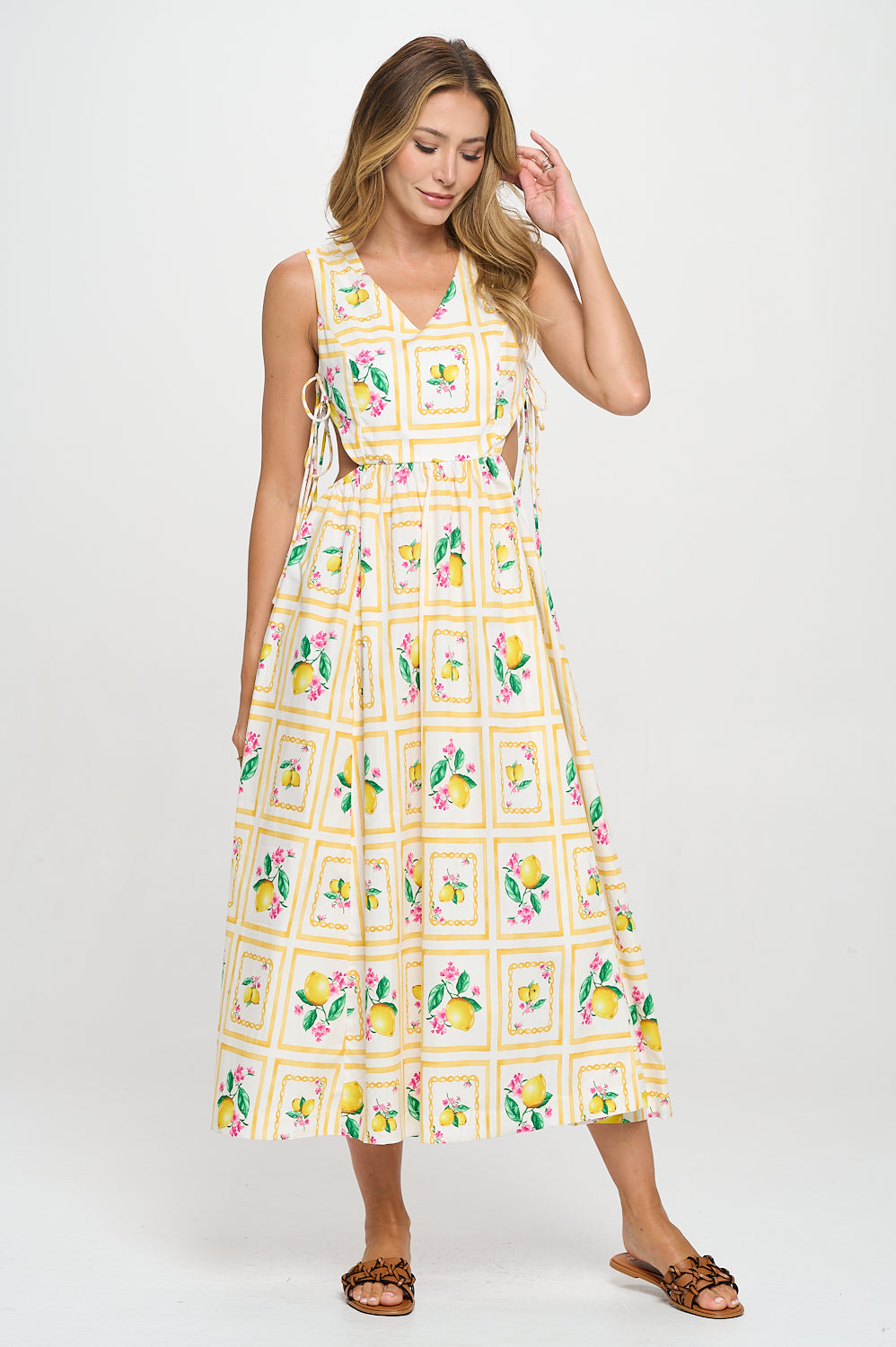Santorini Citrus Maxi Dress