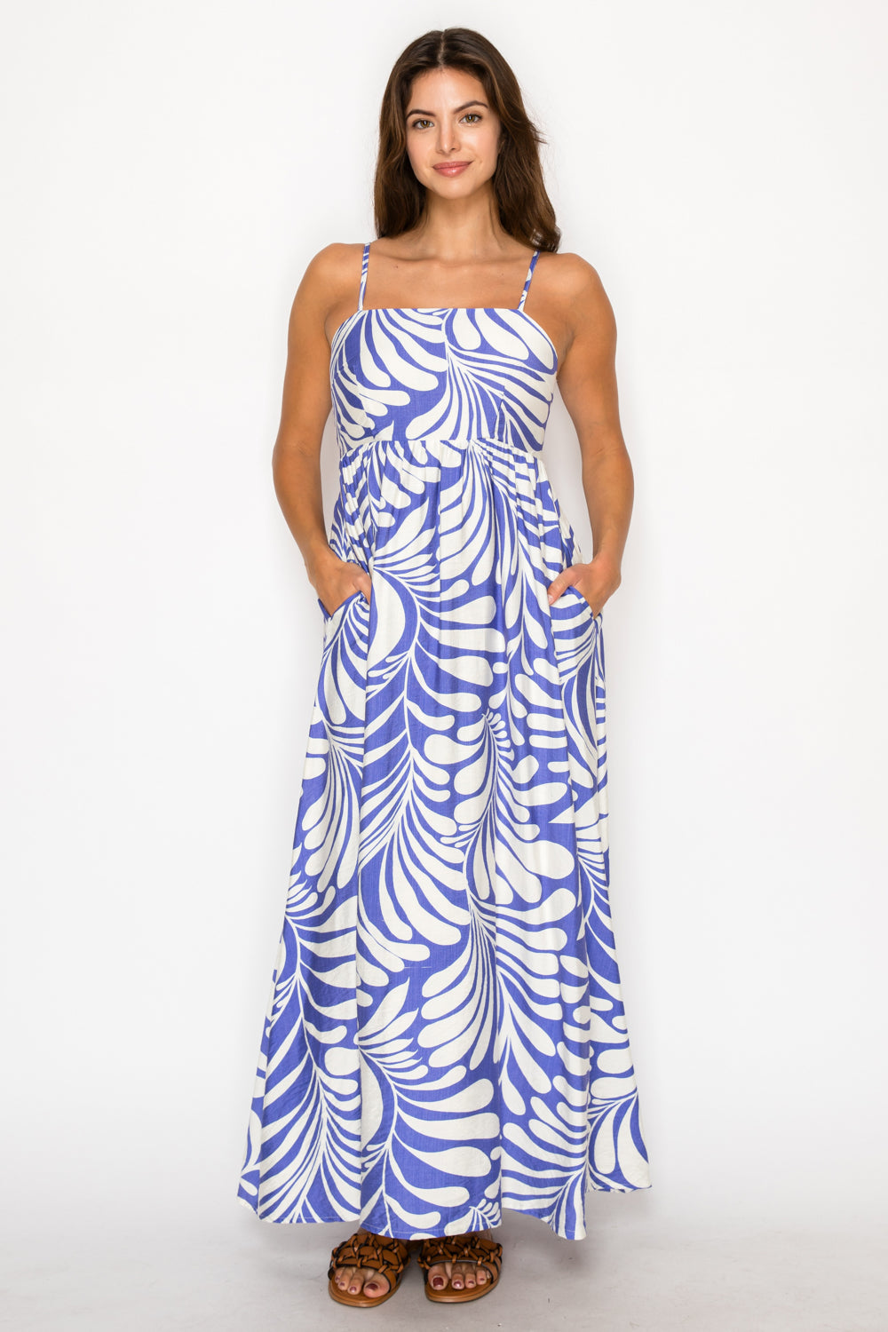 Cycladic Palm Maxi Dress