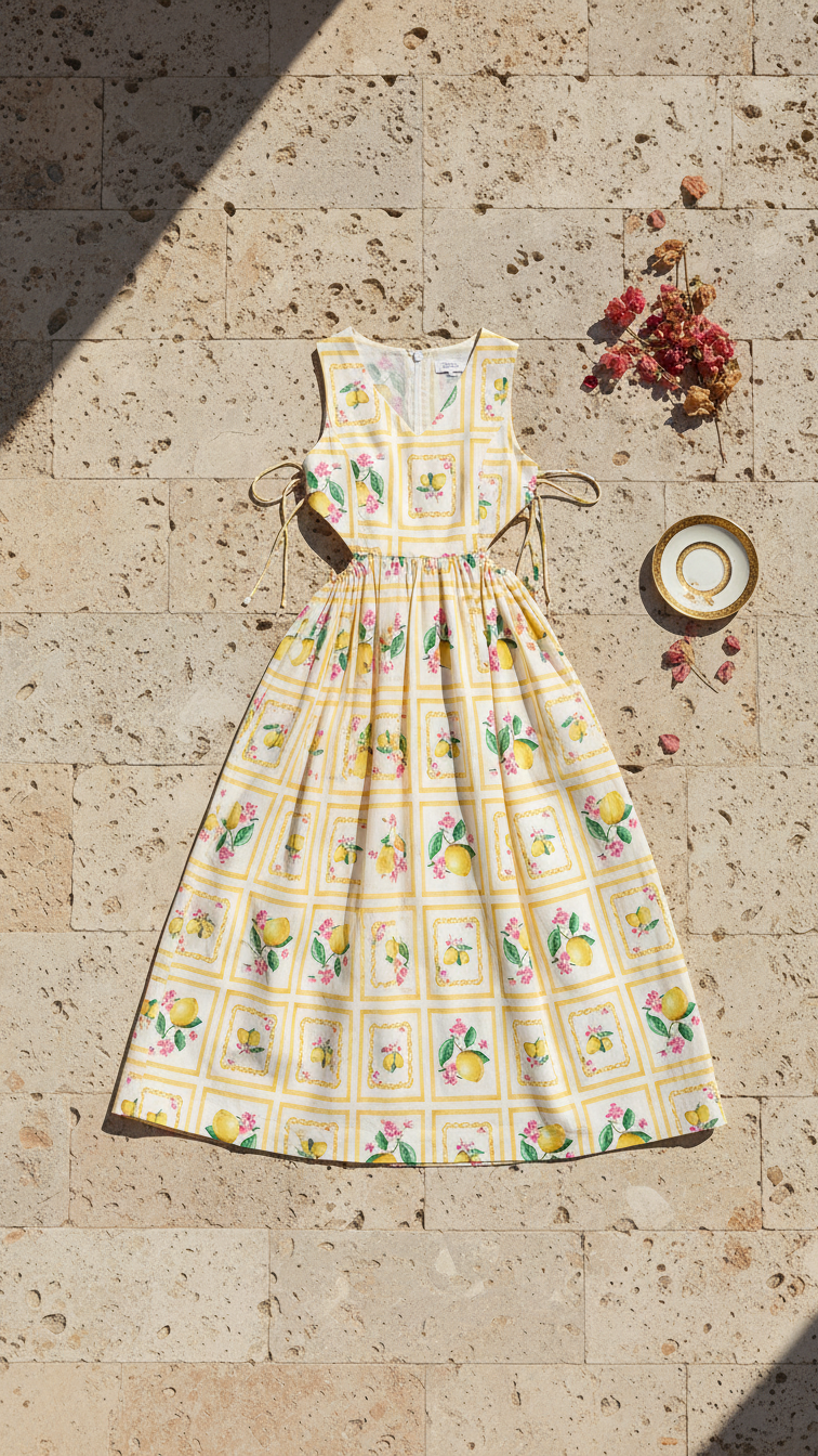 Santorini Citrus Maxi Dress