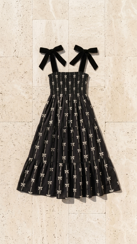 Holiday Bow Midi Dress