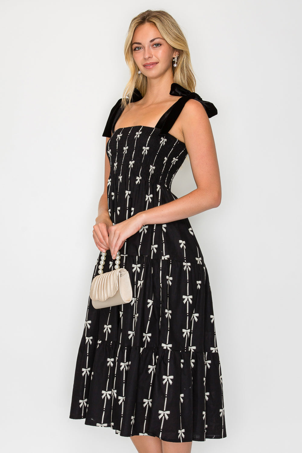 Holiday Bow Midi Dress