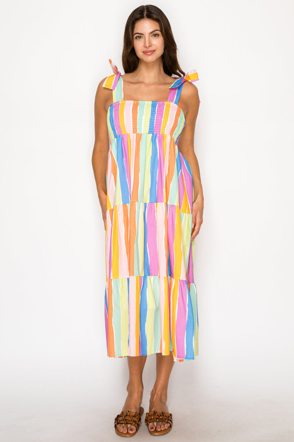 Sirena Stripe Midi Dress