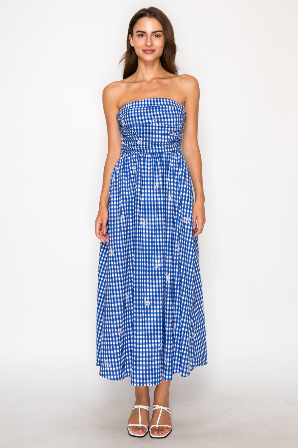 Azure Lace Tubi Maxi Dress