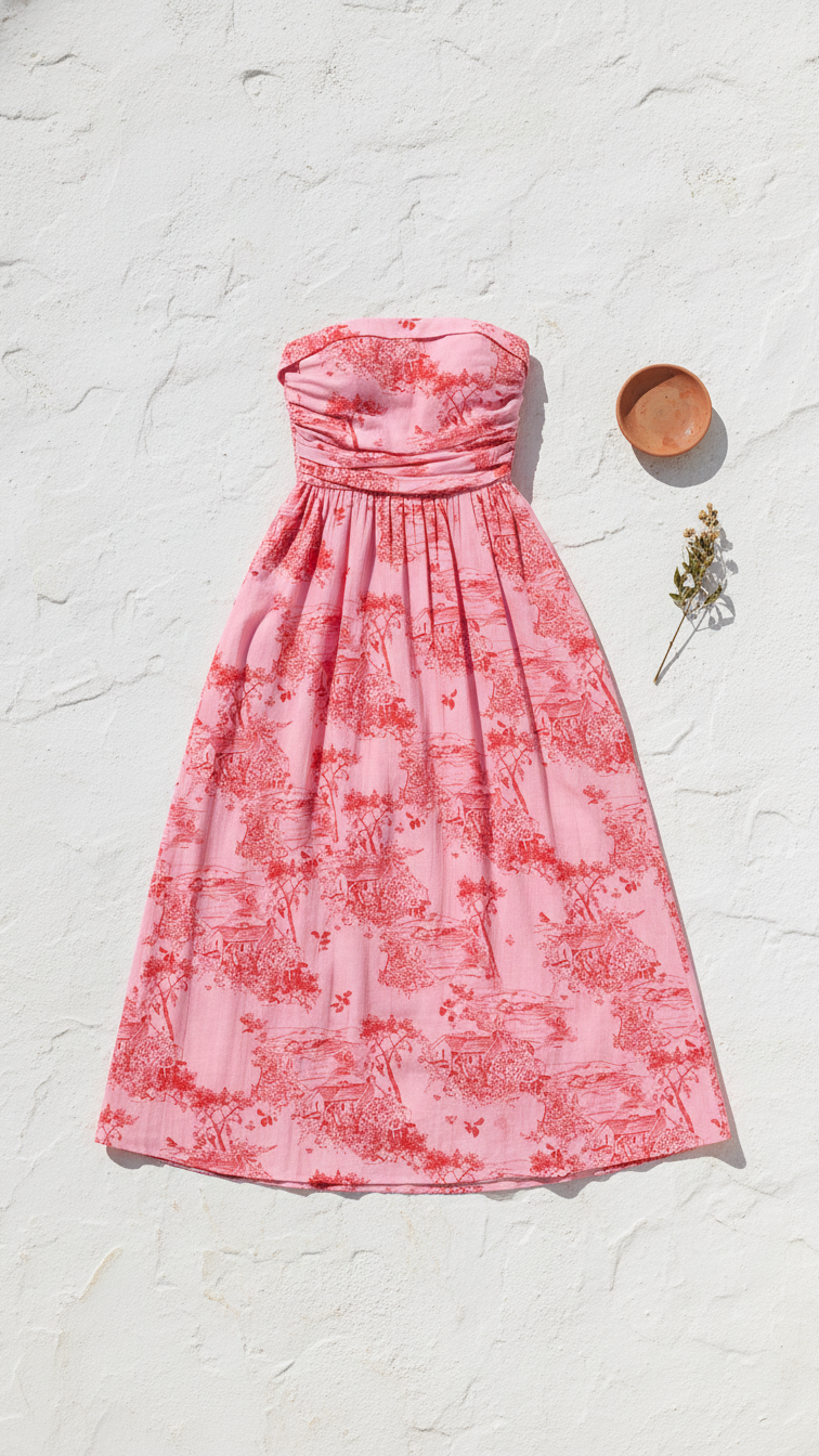 Sunset Cottage Tube Maxi Dress