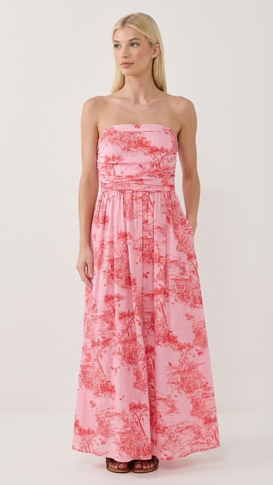 Sunset Cottage Tube Maxi Dress