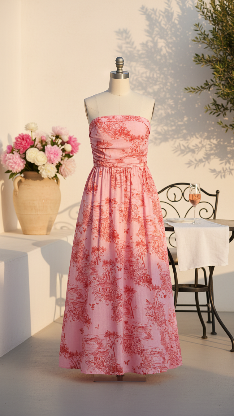 Sunset Cottage Tube Maxi Dress