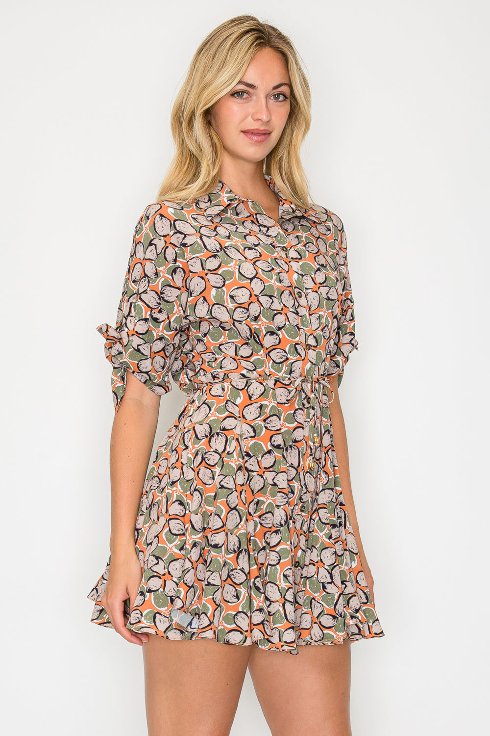 Autumn Pebble Shirt Dress