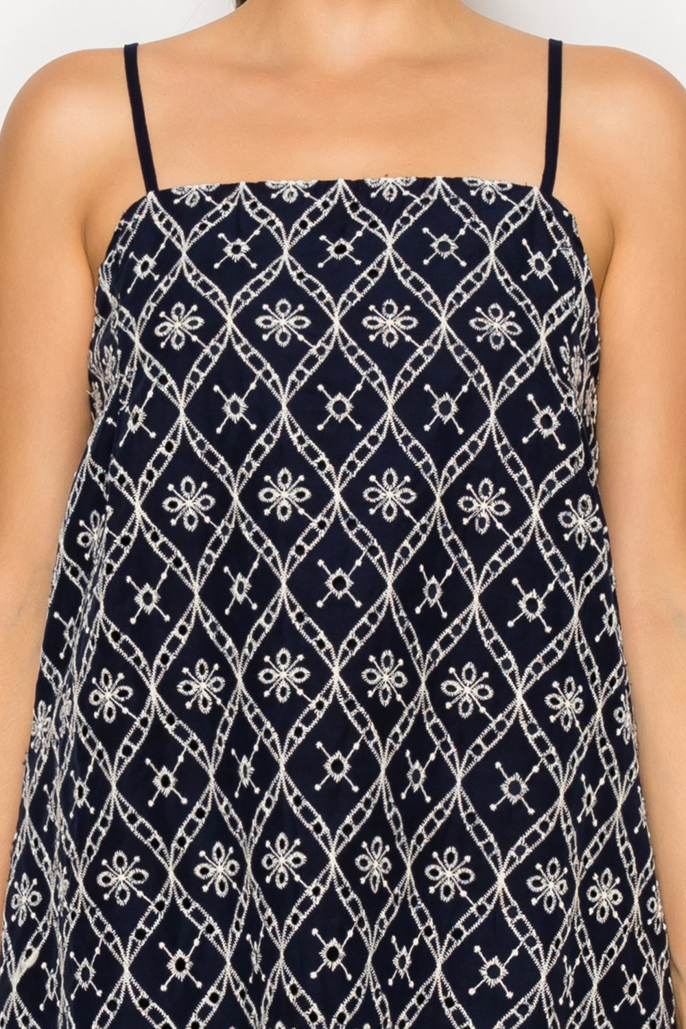 Selene's Embroidery Mini Dress