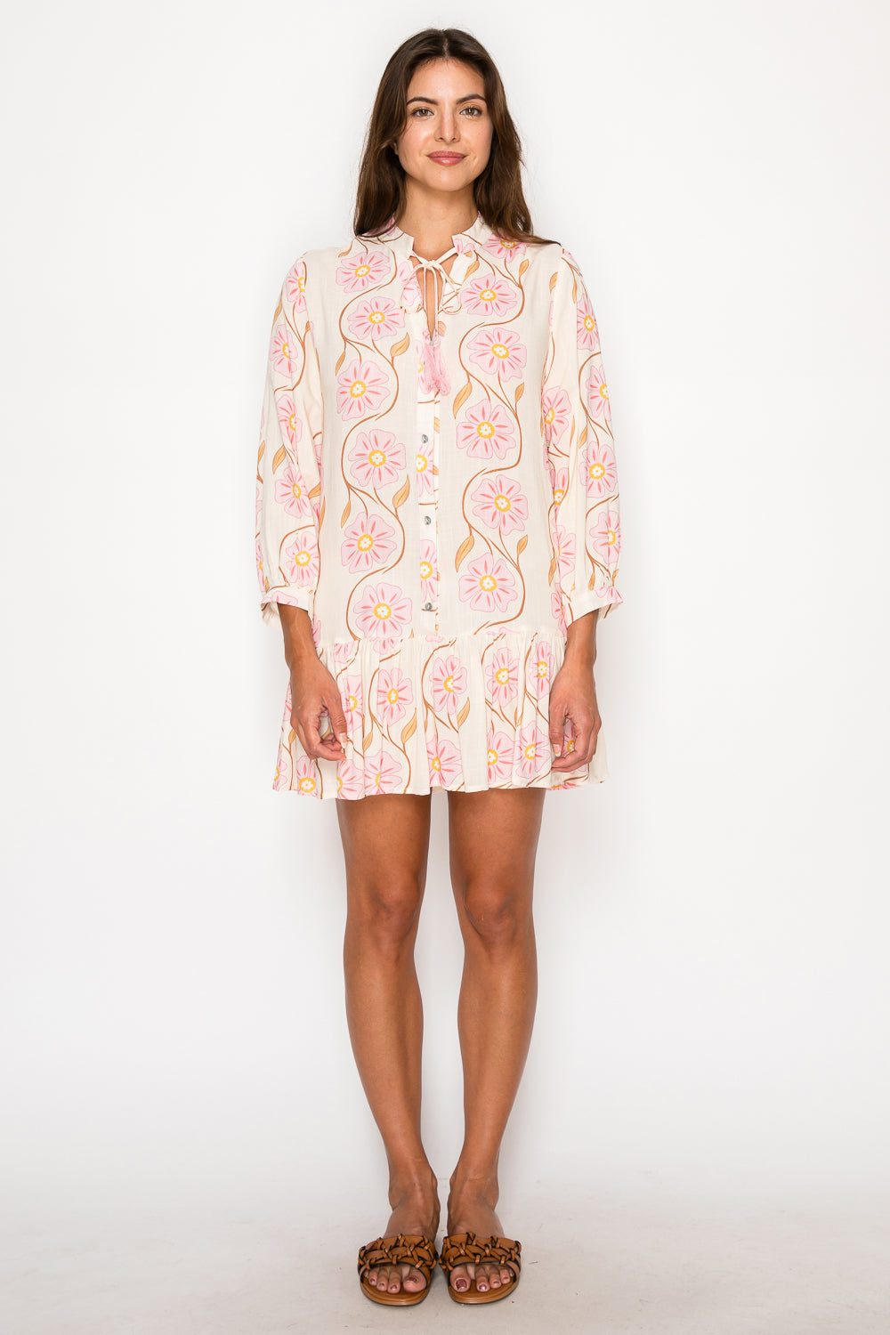 Floral Swirl Short Dress