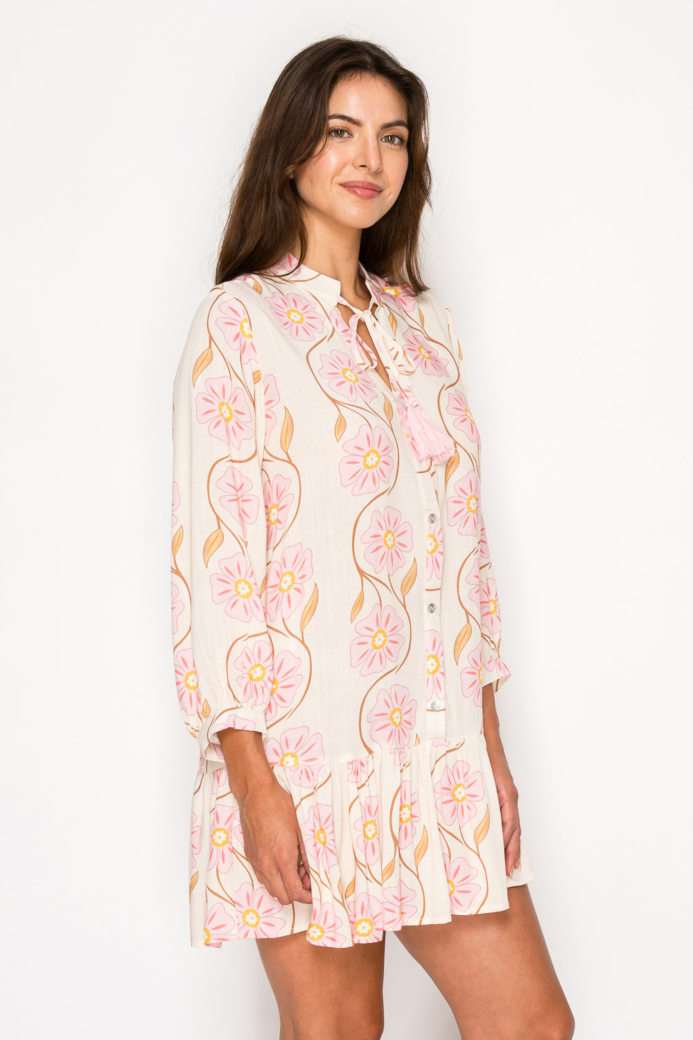 Floral Swirl Short Dress