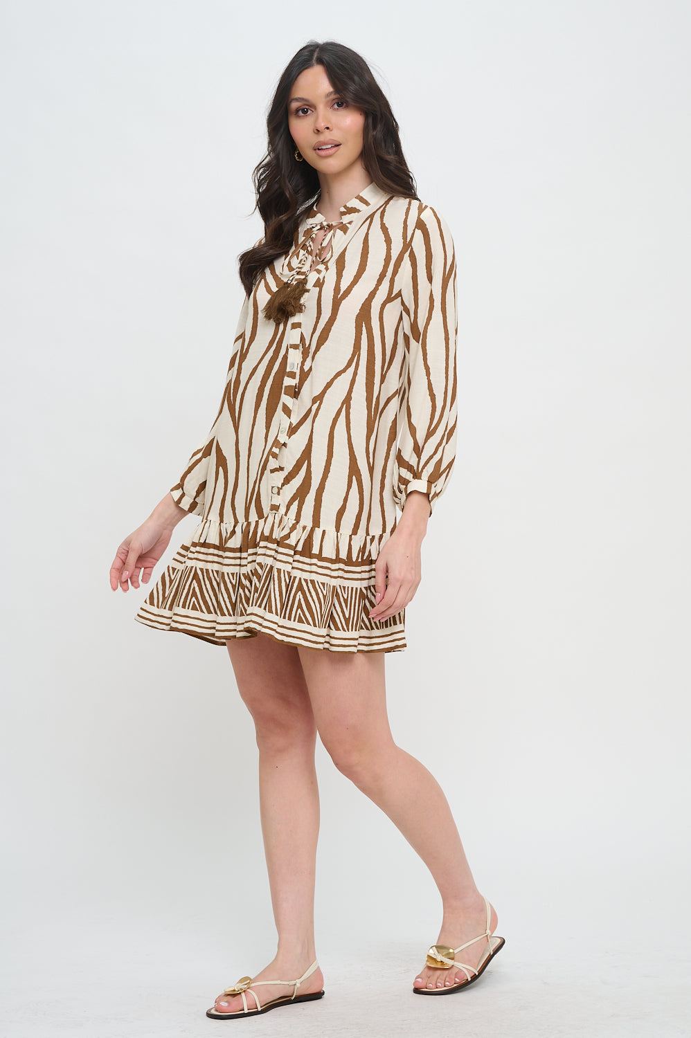 Sienna Woodlands Long Sleeve Short Dress