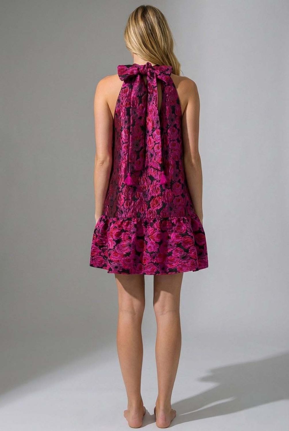 Heras Garland Halter Dress