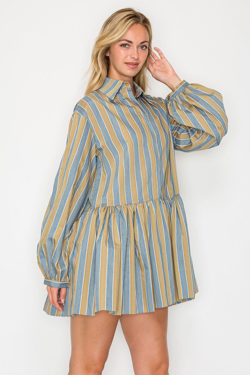 Hazel Fall Stripe Long Sleeve Dress