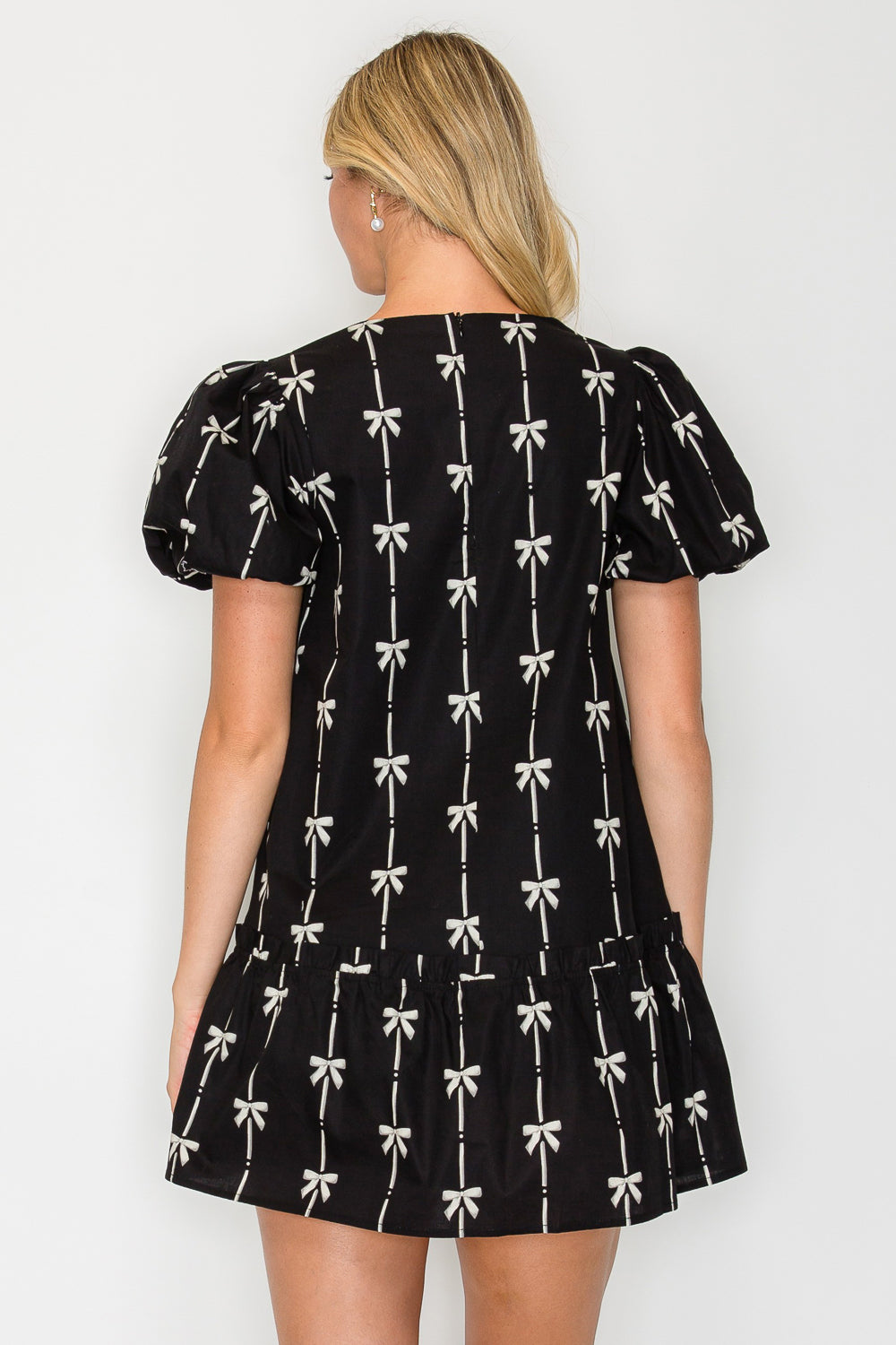 Holiday Bow Mini Dress