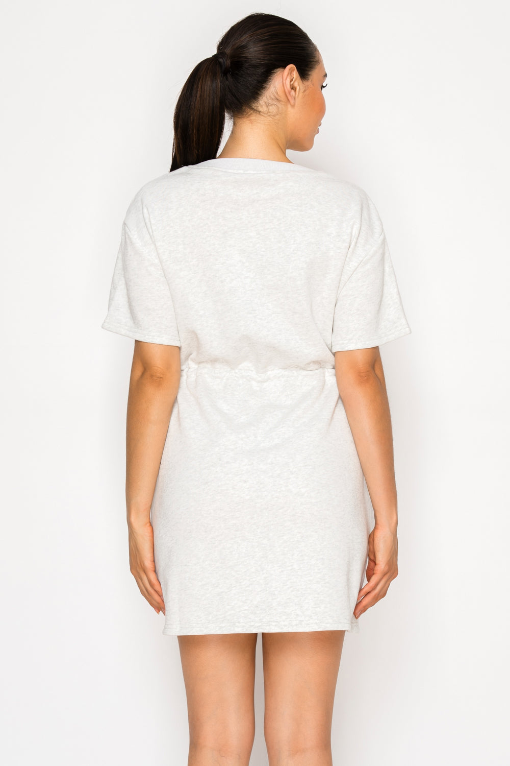 Grey French Terry Short Dress