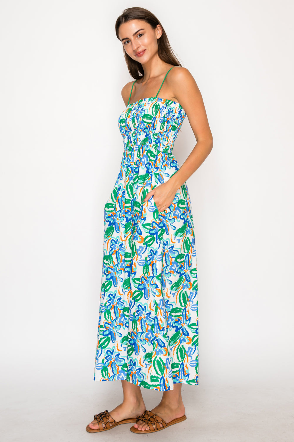 Calista Wild Smock Midi Dress
