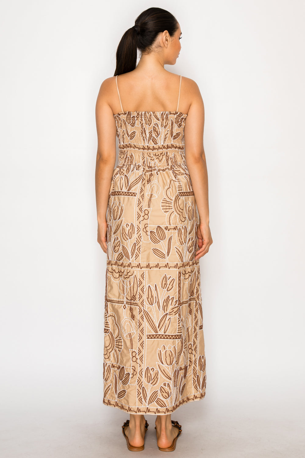 maxi dress near me Brilliant Summer New 2024 Women's Bohemian Spaghetti Strap Smocked Tiered Beach Sun Dresses Sleeveless Solid Long Green XXXXL Whether youre walking down the aisle as a bridesmaid or turning heads as a guest Show Me Your Mumu All