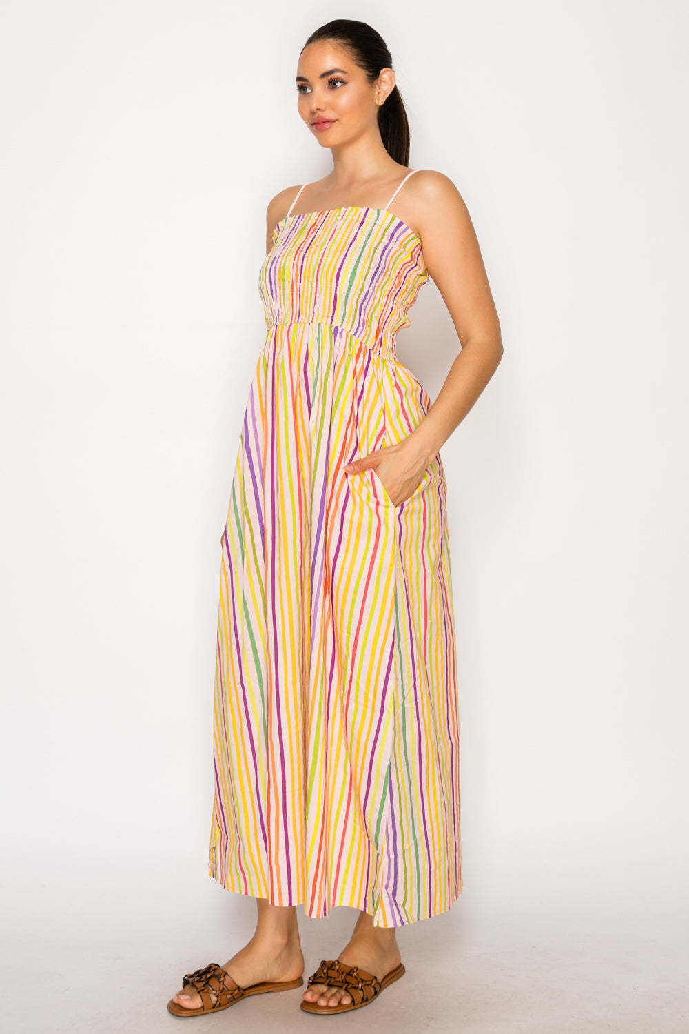 Paralia Stripes Midi Dress