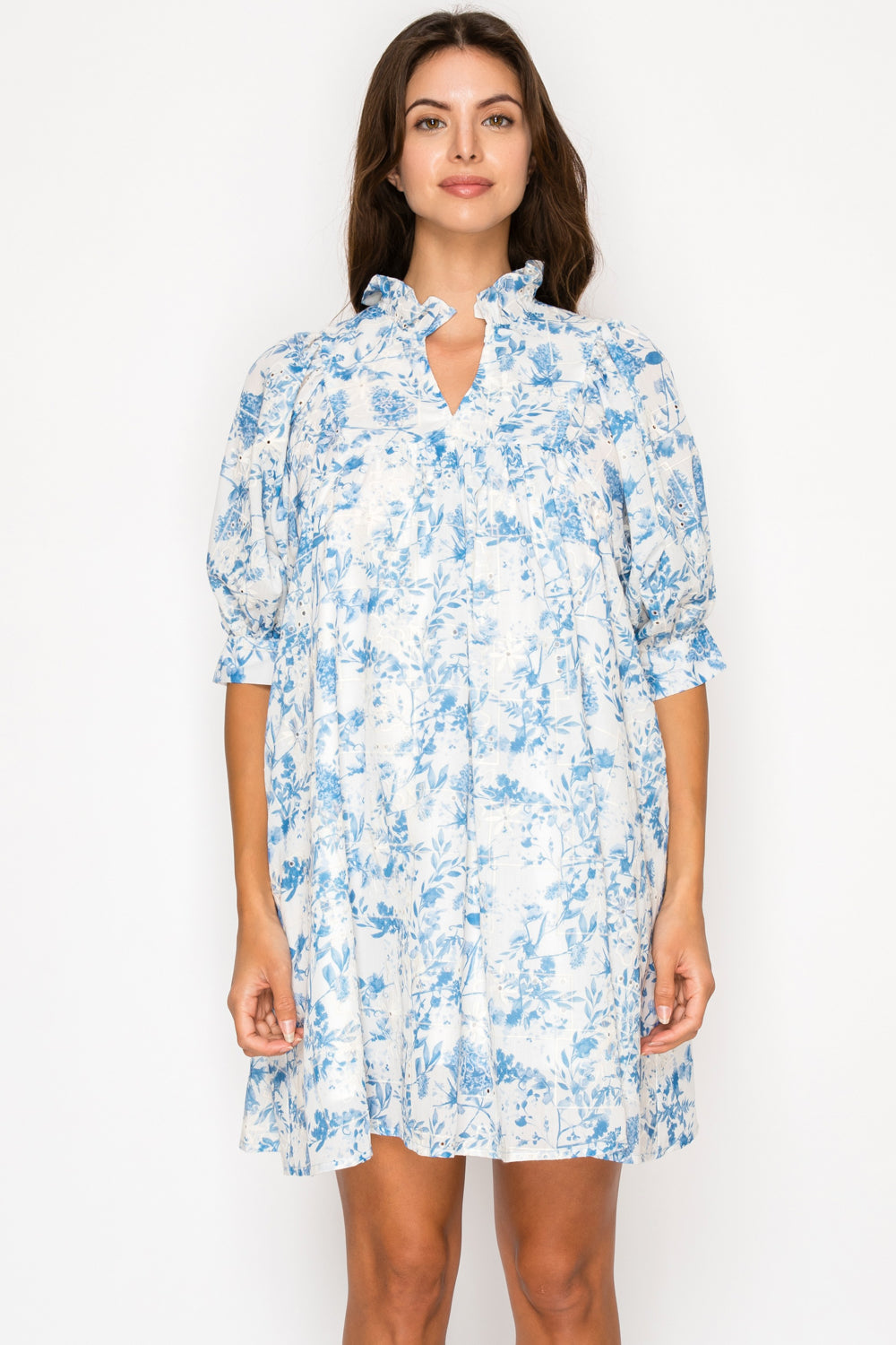 Indigo Veil Short Dress