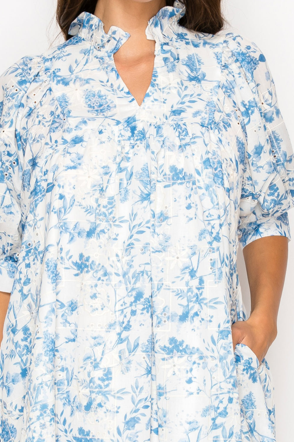 Indigo Veil Short Dress