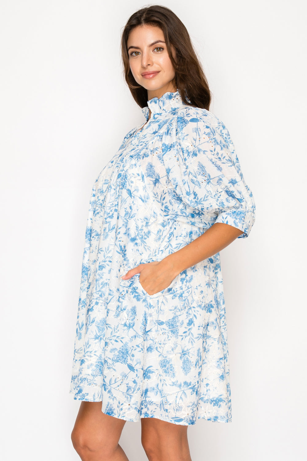 Indigo Veil Short Dress