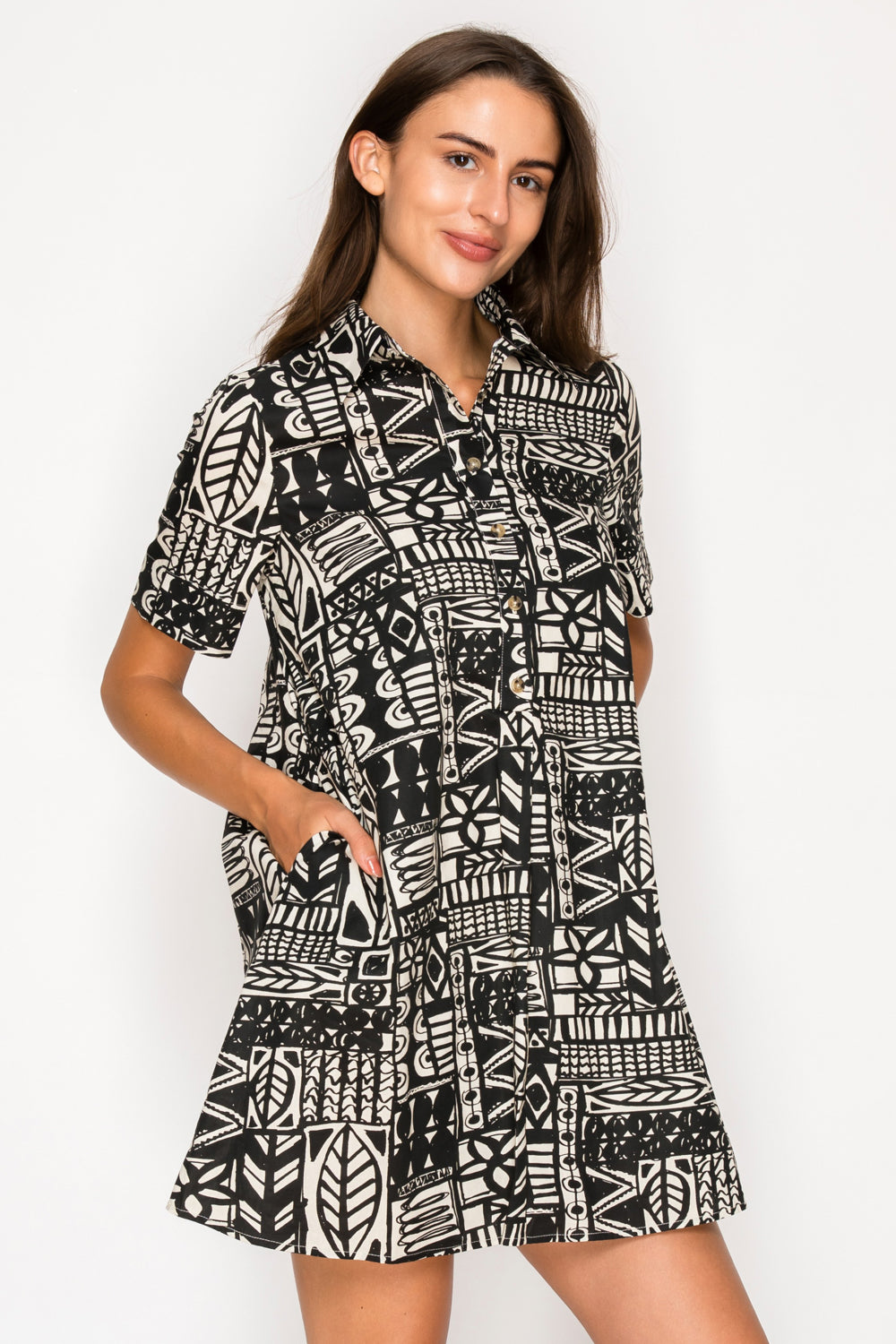 Nysas Ink Shirt Dress