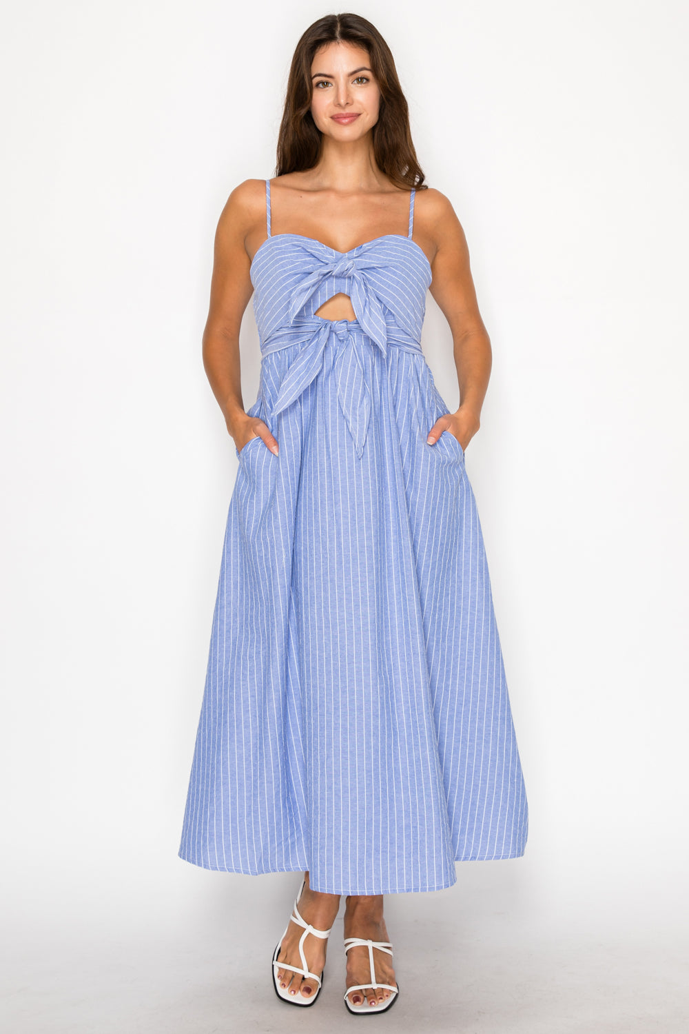 Nautical Stripe Midi Dress
