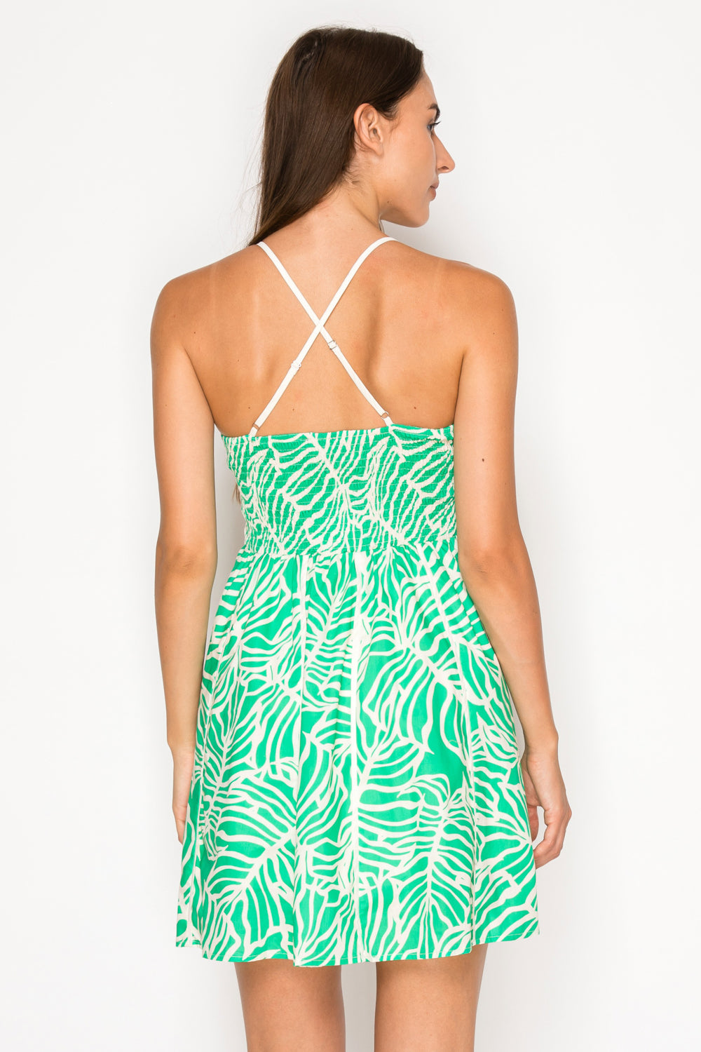 Verde Palms Mini Dress