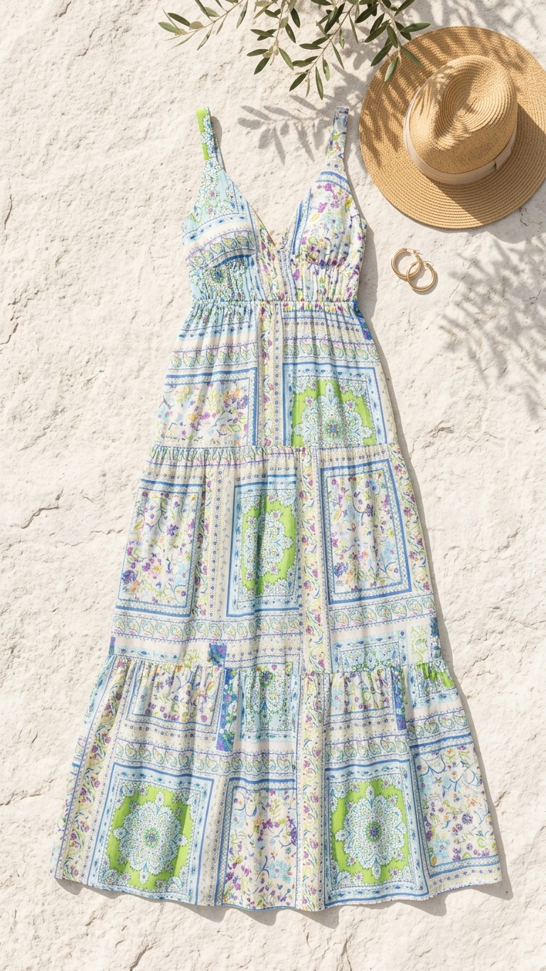 Helenic Tapestry Maxi Dress