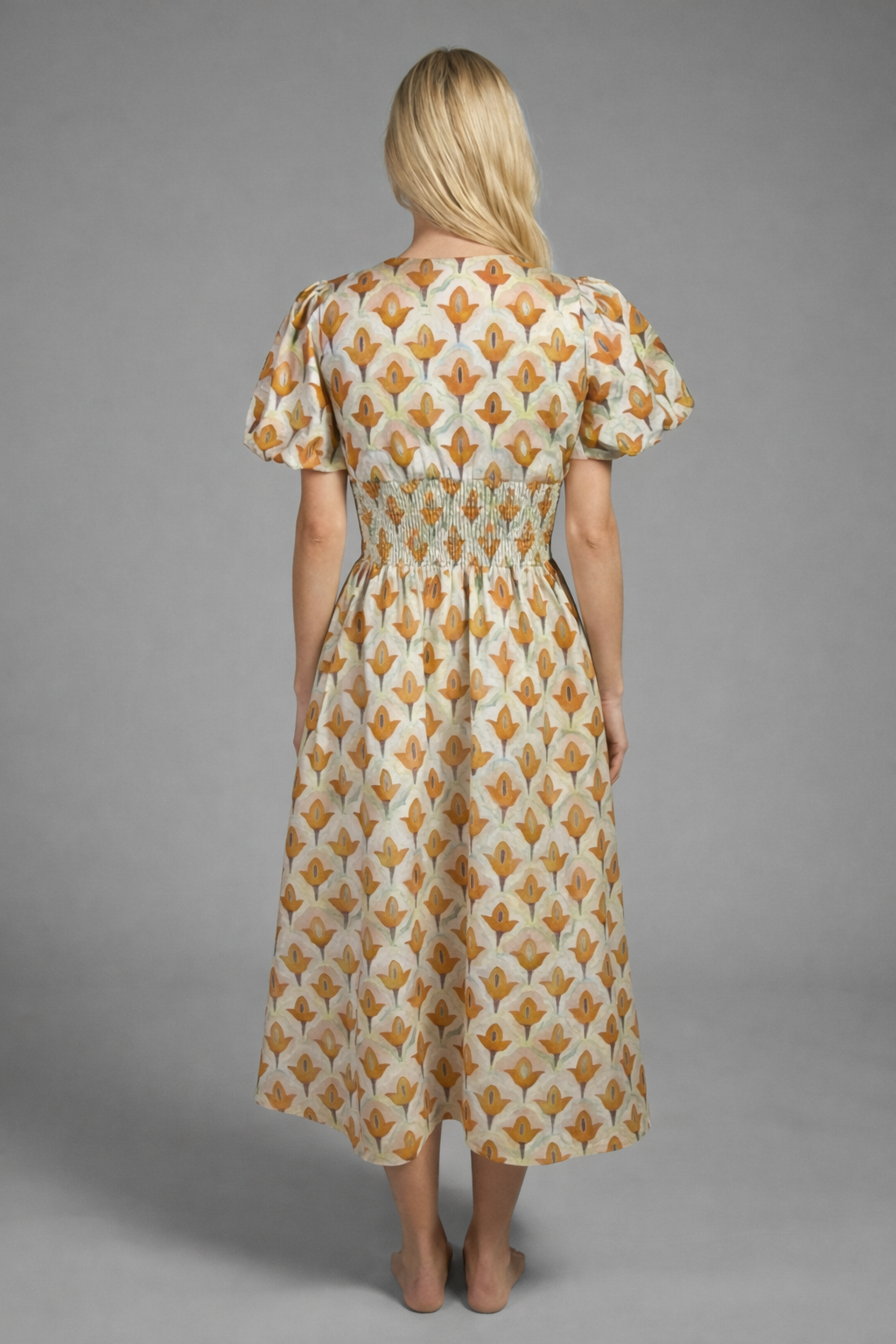 Petal Glow Poplin Maxi Dress