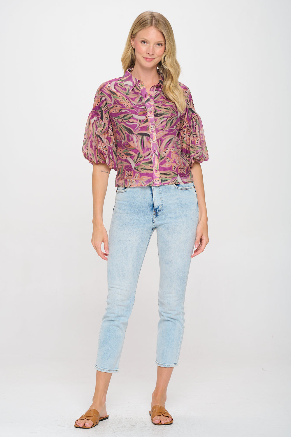 Autumn Leaves Mauve Maya Top