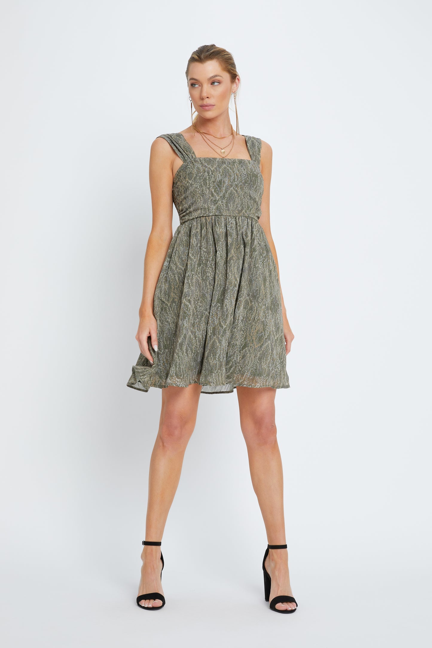 Olive Slither Ariana Dress