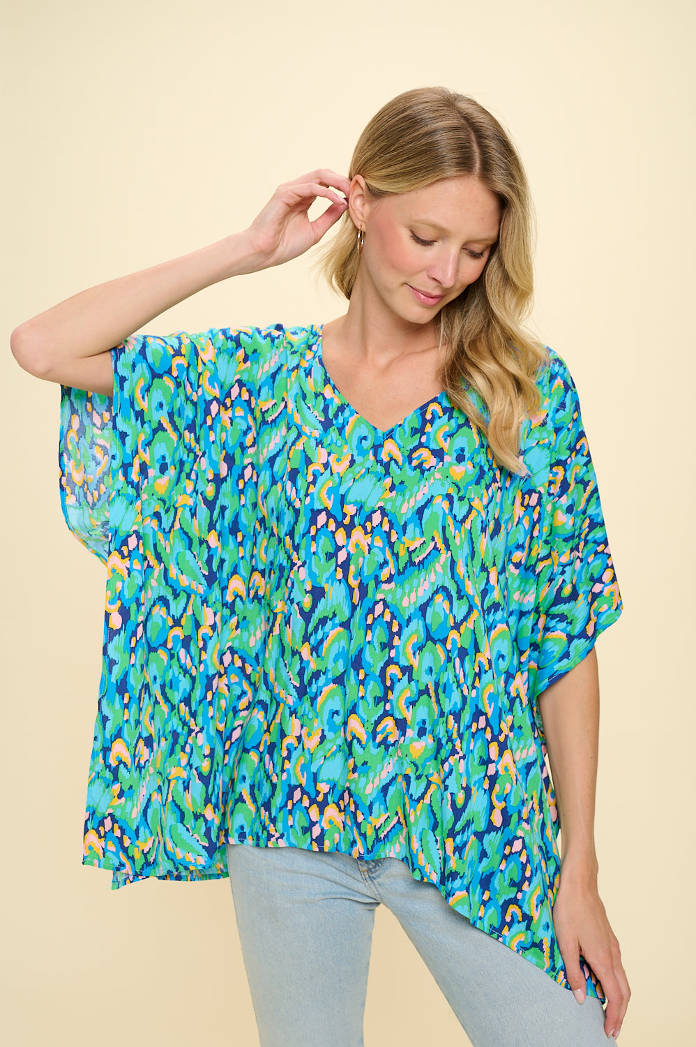 Tribal Blue Sweet Santi Top