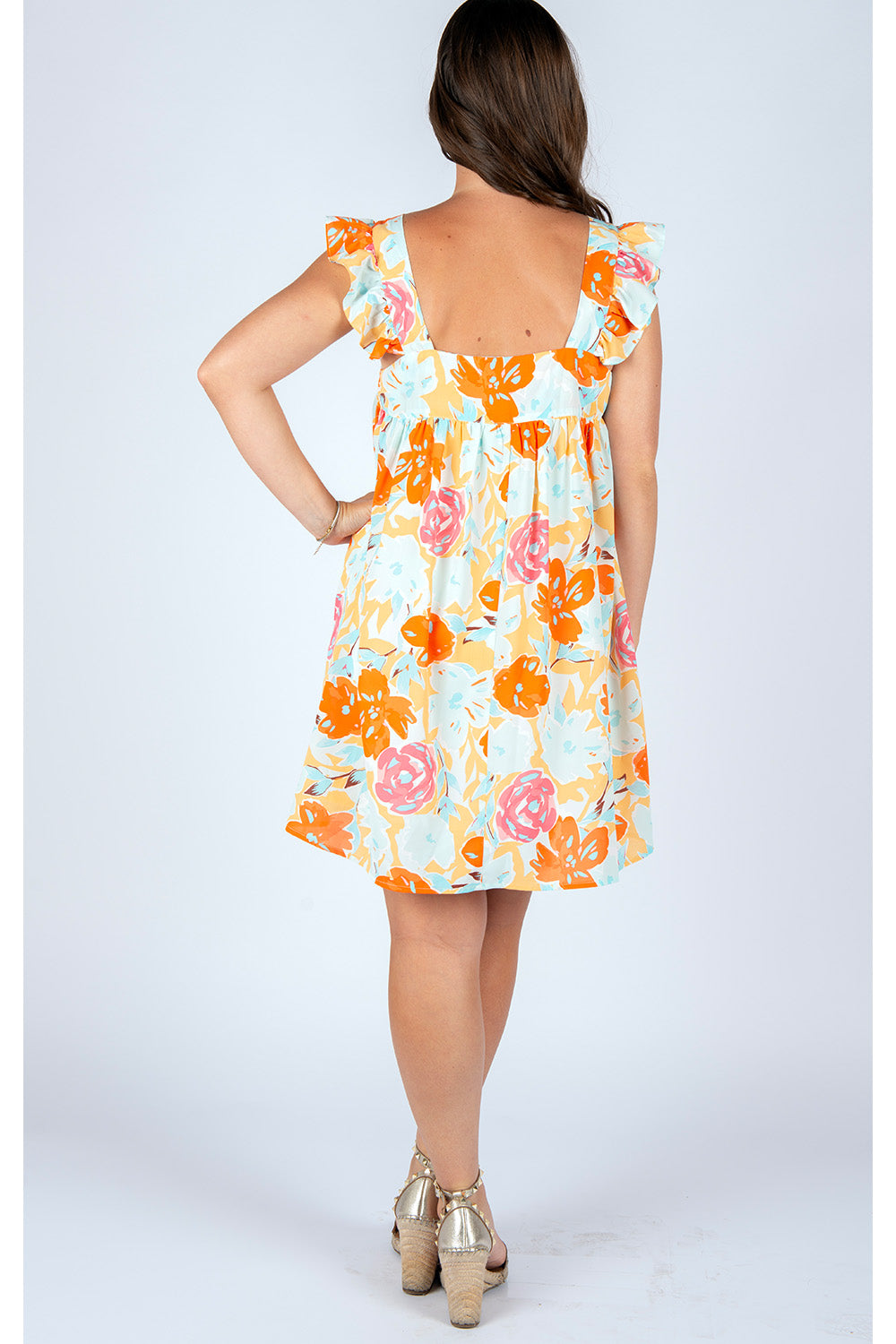 Orange Flower Mimi Dress