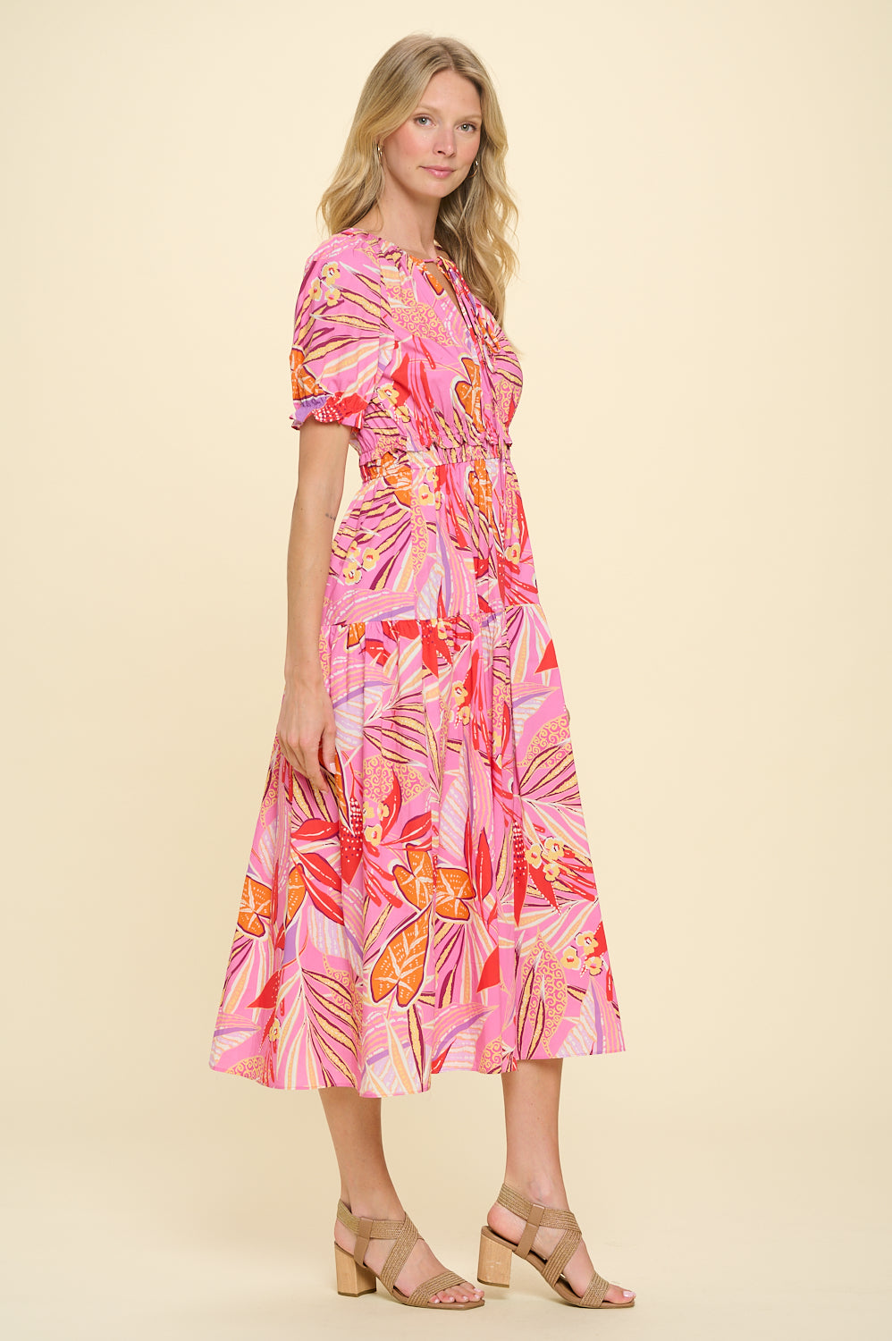 Tropical Pink Delphi Dress