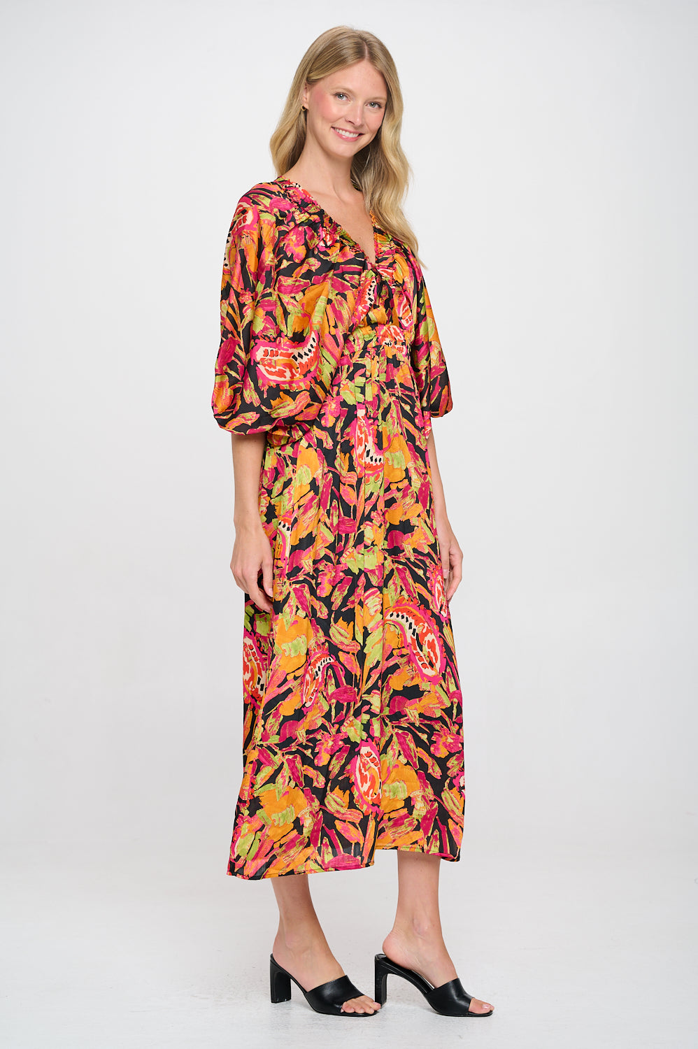 Paisley Flower Maxi Dress