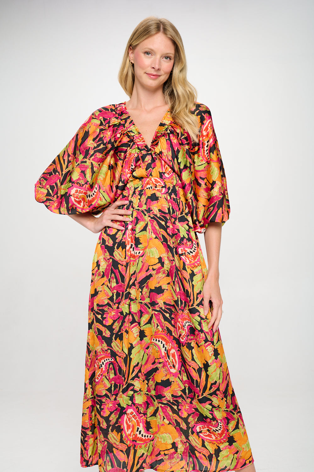 Paisley Flower Maxi Dress